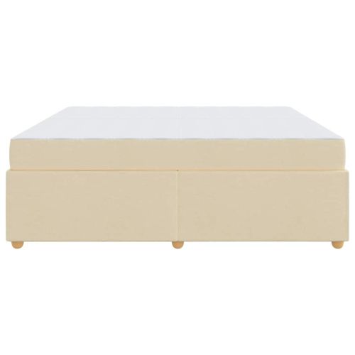 Рамка за легло с матрак Крем 200 x 200 cm текстил