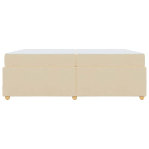 Рамка за легло с матрак Крем 200 x 200 cm текстил