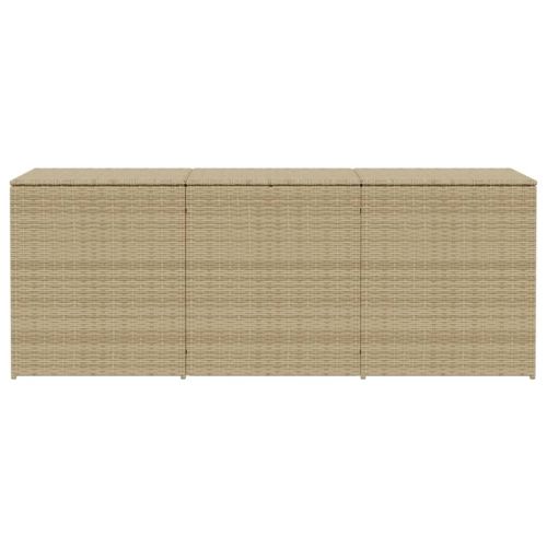 Градински сандък за съхранение, микс бежово, 984 л, полиратан