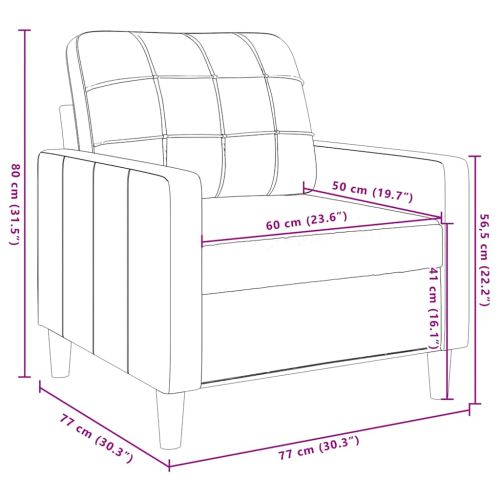 Кресло, синьо, 60 см, кадифе