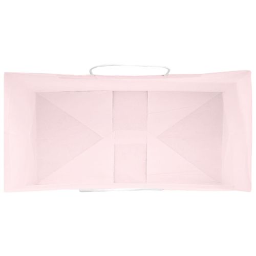 Хартиени торбички 50 бр с дръжки розови 21x11x31 см