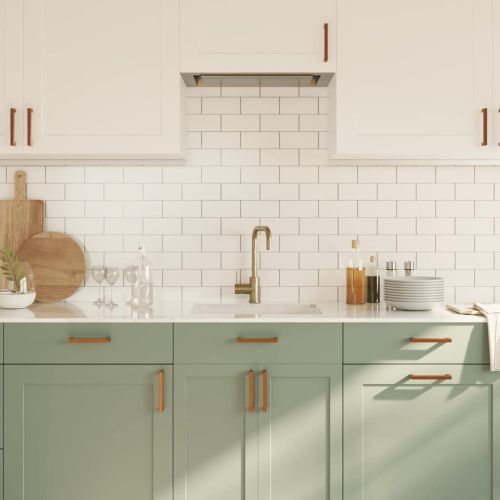 Дръжки за шкафове, 10 бр, бронз, 128 мм, неръждаема стомана