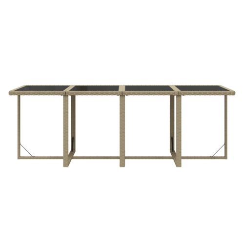 Градински комплект с възглавници 9 части полиратан бежов