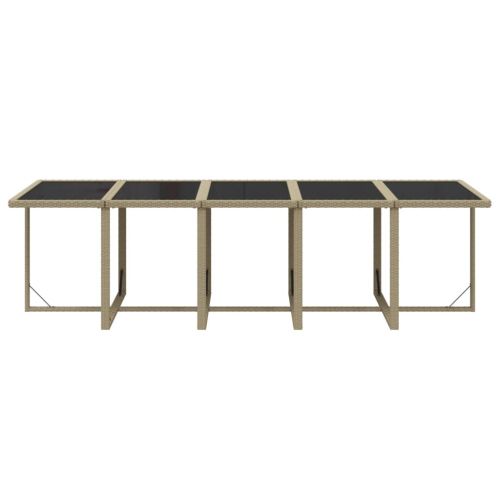 Градински комплект с възглавници, 15 части, полиратан, бежов