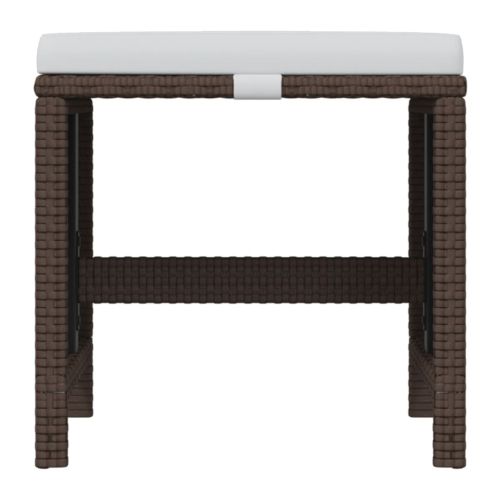 Градински комплект с възглавници 21 части кафяв полиратан