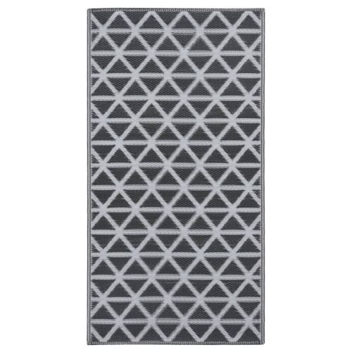 Килим за открито, ARAKIL черен, 80x150 см, PP