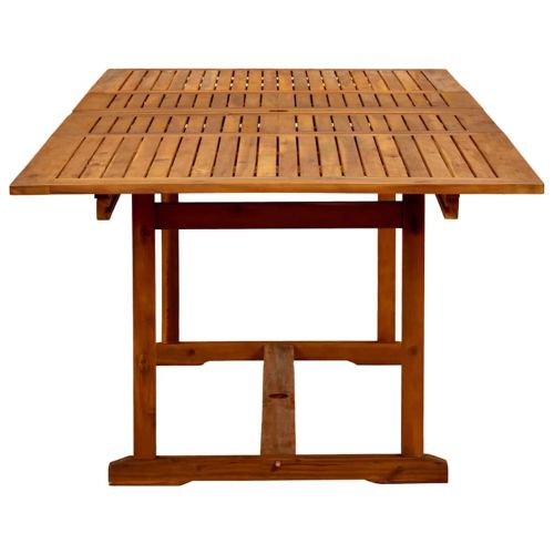 Градински трапезен комплект, 7 части, акация масив и textilene