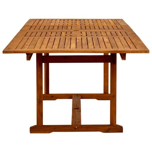 Градински трапезен комплект, 9 части, акация масив и textilene