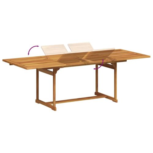 Градински трапезен комплект, 9 части, акация масив и textilene