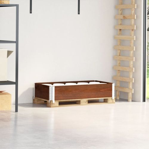 Палетна страница, кафяв, 100x50 см, борова дървесина масив