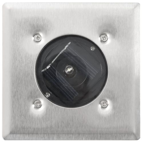 Соларни градински спотове за вграждане в земя, квадратни - 6 броя