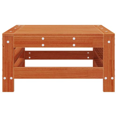 Градинска поставка за крака Масивна боровина Восъчен Кафяв