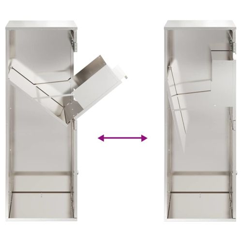 Пощенска кутия за пратки с врата Сребрист 47,5 x 38 x 59 см