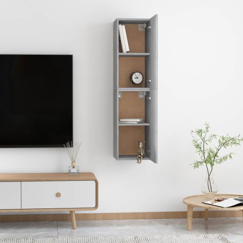 | Wall TV Cabinet | 2 pcs Бетонно сиво 30.5 x 30 x 60 см