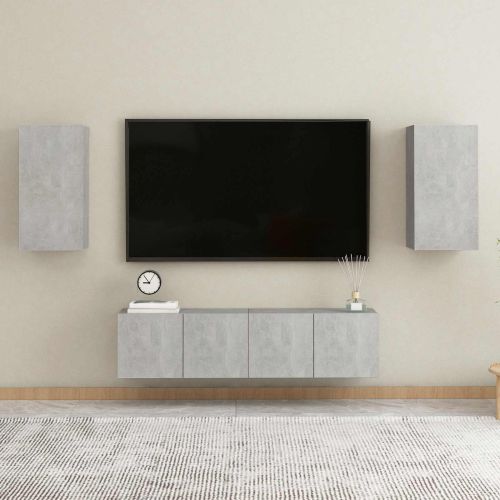 | Wall TV Cabinet | 2 pcs Бетонно сиво 30.5 x 30 x 60 см