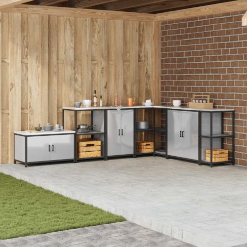 Съхранение в кухнята с рафт Сребрист 60 x 50 x 92 см Стомана