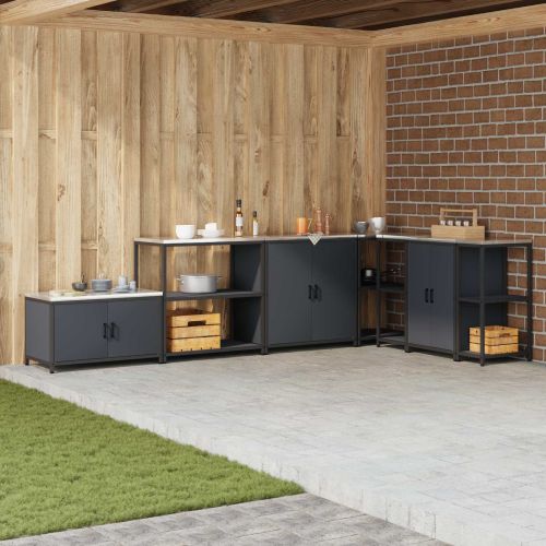 Съхранение в кухнята с рафт Антрацит 60 x 50 x 92 см Стомана