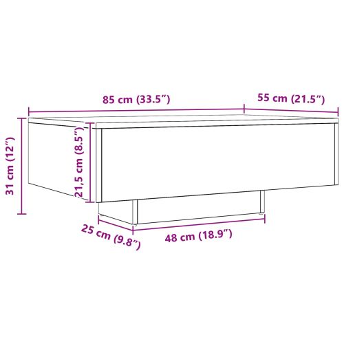 Масичка за кафе Черния дъб 85 x 55 x 31 cm