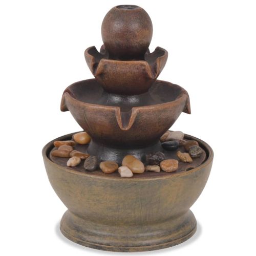 Вътрешен фонтан с помпа, полирезин