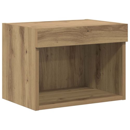 ТВ стенни единици с LED с LED 5 pcs Дъб 80 х 30 х 40 см