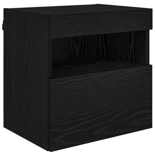 ТВ стенни единици с LED 5 pcs Черния дъб 40,5 x 30 x 90 см