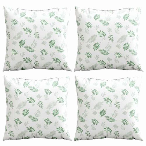 Пухени възглавници Листо 4 pcs Мотив с листа 40 x 40 cm