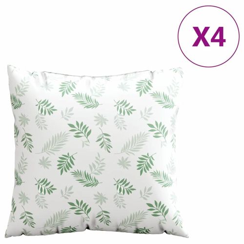 Пухени възглавници Листо 4 pcs Мотив с листа 40 x 40 cm