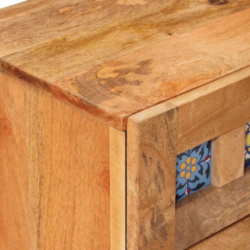 Нощен шкаф Естествен 40 x 33,5 x 46 см Солидно мангово дърво