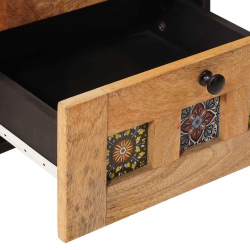 Нощен шкаф Естествен 40 x 33,5 x 46 см Солидно мангово дърво