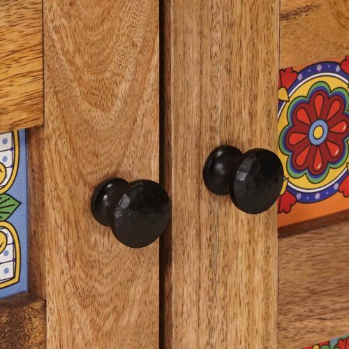 Служебен шкаф Естествен 60 x 33,5 x 75 см Солидно мангово дърво