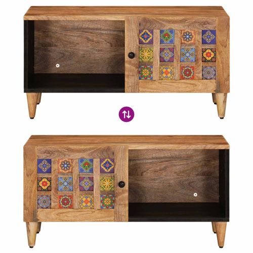 Масичка за кафе Естествен 80 x 50 x 40 cm Солидно мангово дърво