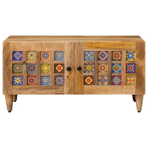 Масичка за кафе Естествен 80 x 50 x 40 cm Солидно мангово дърво