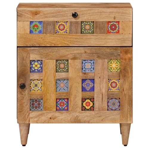 Нощен шкаф Естествен 50 x 33 x 60 см Солидно мангово дърво