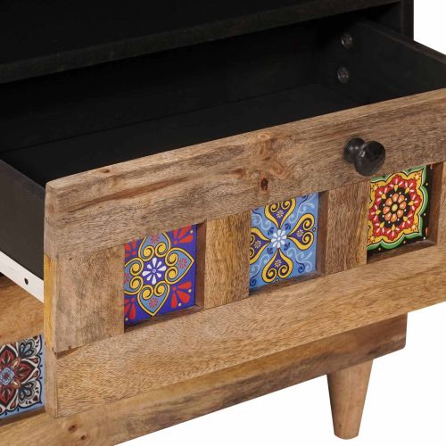 Нощен шкаф Естествен 50 x 33 x 60 см Солидно мангово дърво