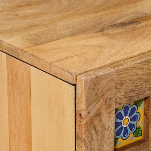 ТВ шкаф Естествен 105 x 33,5 x 46 см Солидно мангово дърво