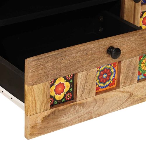 ТВ шкаф Естествен 105 x 33,5 x 46 см Солидно мангово дърво