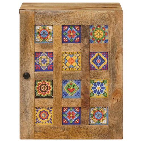 Окачен шкаф за баня със съхранение Естествен 38 x 33,5 x 48 см