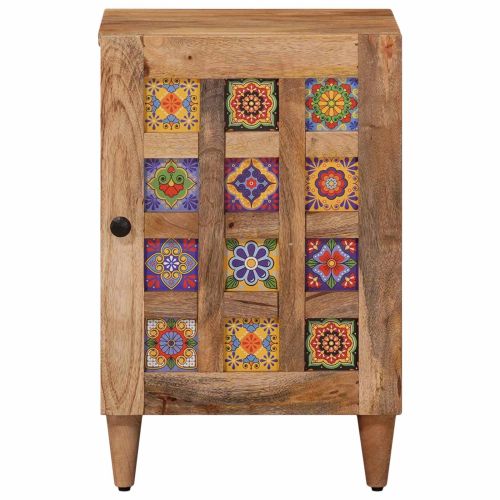 Шкаф за баня Естествен 38 x 33,5 x 58 см Солидно мангово дърво