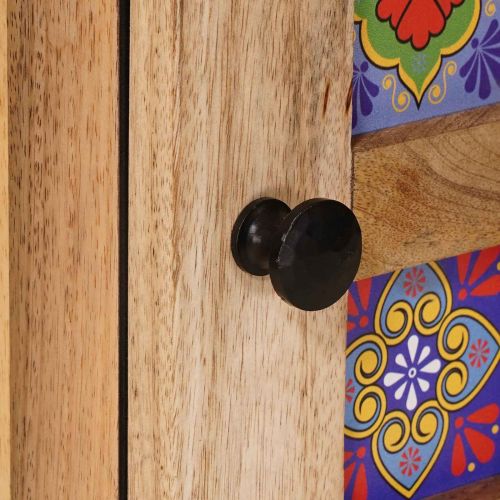 Шкаф за баня Естествен 38 x 33,5 x 58 см Солидно мангово дърво