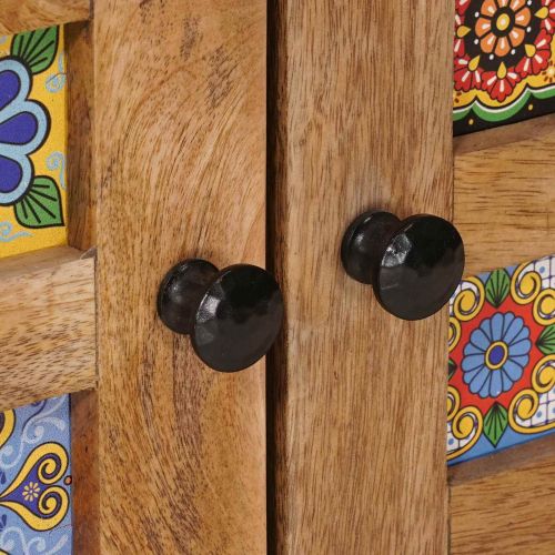 Служебен шкаф Естествен 60 x 33,5 x 75 см Солидно мангово дърво