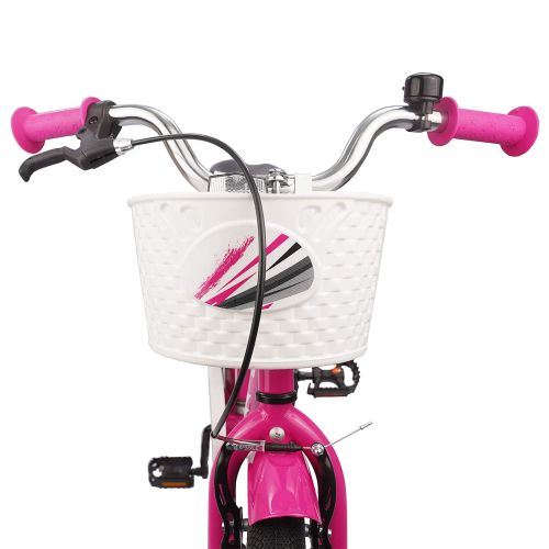 Детски Велосипед 18 инча за 5-7 години Тъмен розов