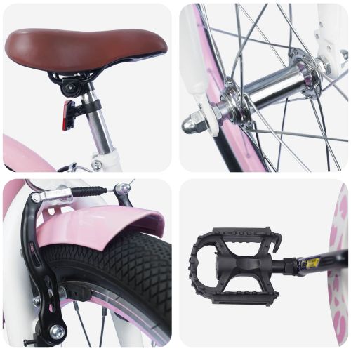 Детски Велосипед 18 инча за 5-7 години Светло розово