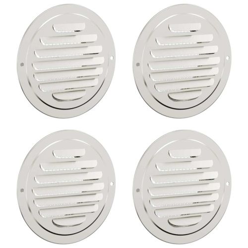 Предпазители за въздушна вентилация 4 pcs Сребрист 100 mm