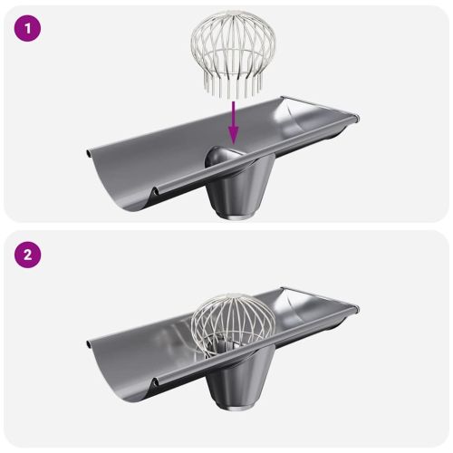 Защита за листа на улука 8 pcs Сребрист 160 mm