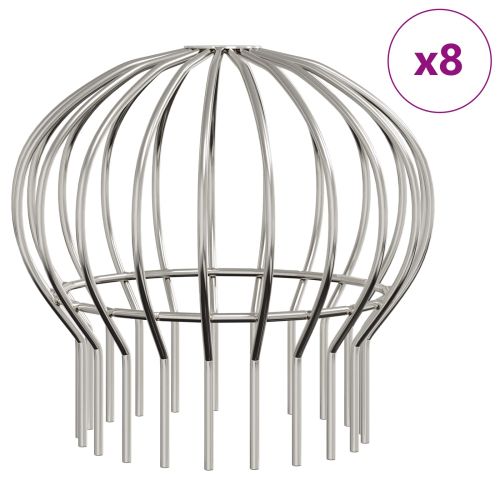 Защита за листа на улука 8 pcs Сребрист 200 mm