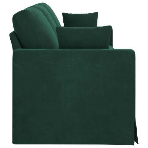 Диван Тъмен зелен 228 x 78 x 80 см Кадифе