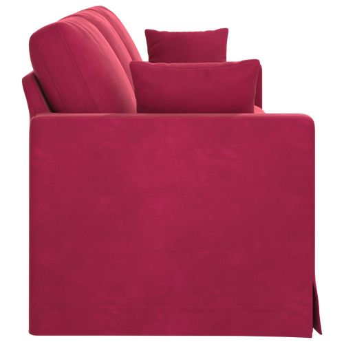 Диван Виненочервен 228 x 78 x 80 см Кадифе