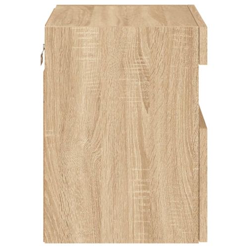 Стенни ТВ шкафове с LED лампи, 2 бр, сонома дъб, 40x30x40 см