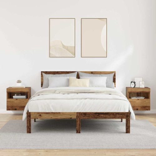 Кабинети за телевизор на стената 2 pcs Старо дърво