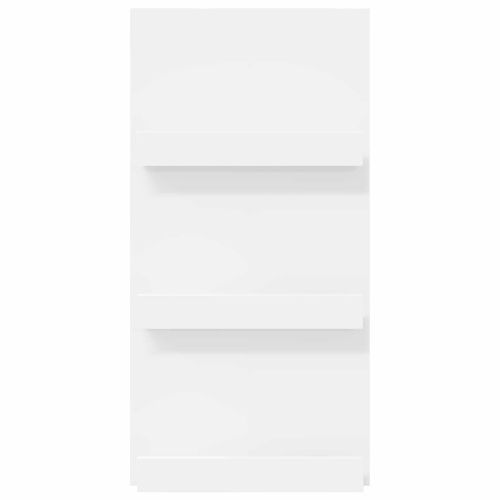 Етажерка за списания Бяло 51 x 11 x 102 см Инженерно дърво